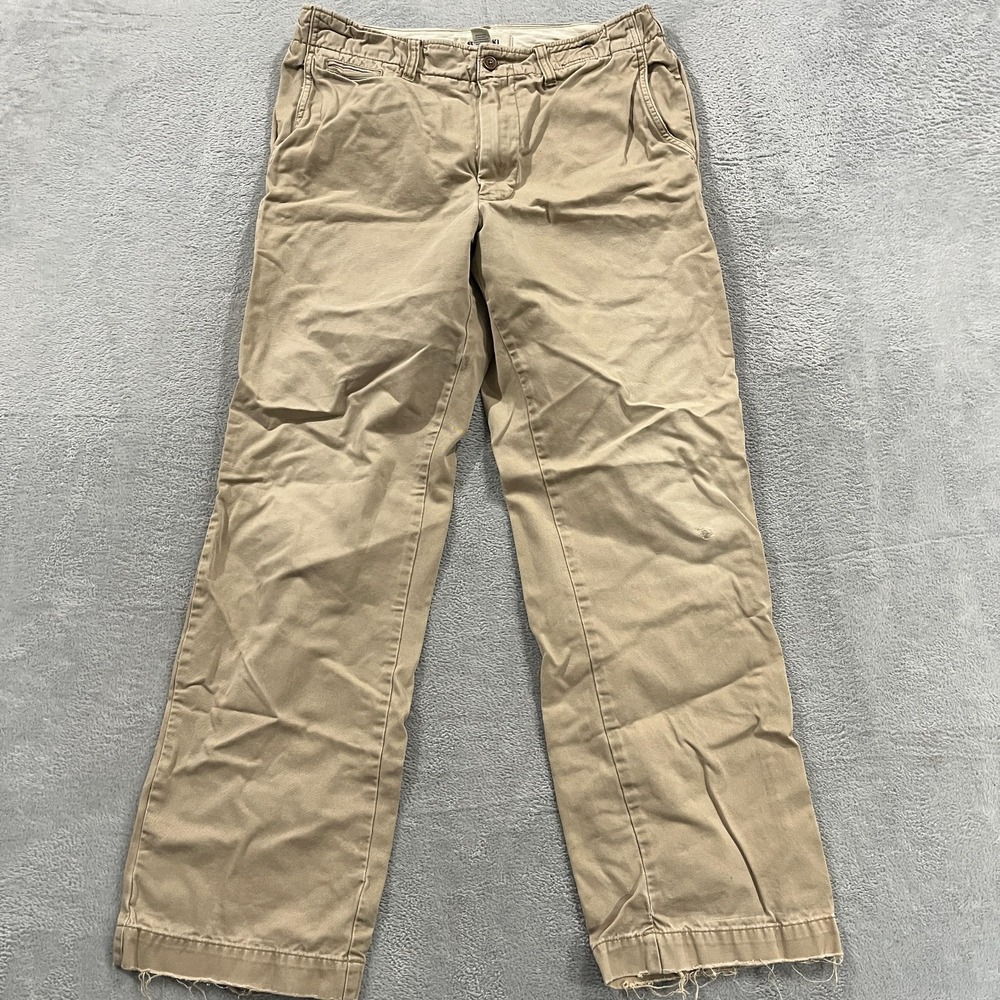 American Eagle Outfitters Straight Leg Khaki Pants Mens‎ 34/34 (Fit 32x33) Beige